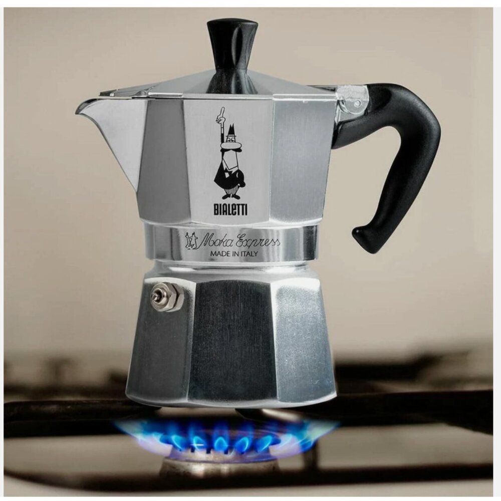 Bialetti  MOKA EXPRESS 3-Cup Stovetop Coffee Maker - Expresso Silver New - Picture 8 of 15